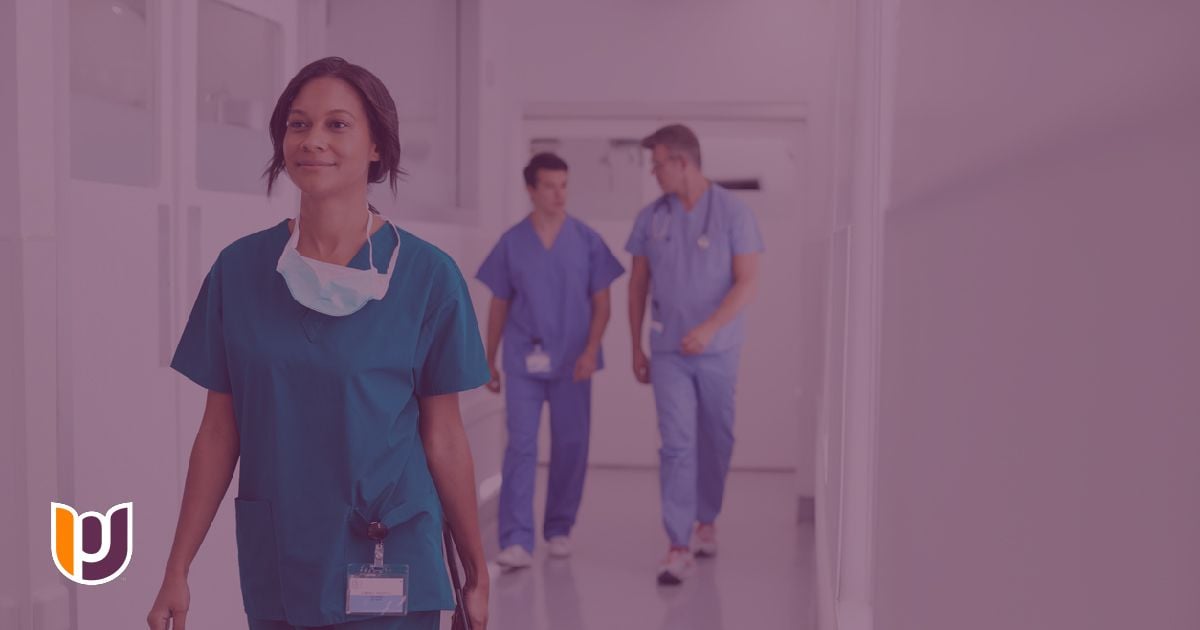 woman in nursing scrubs