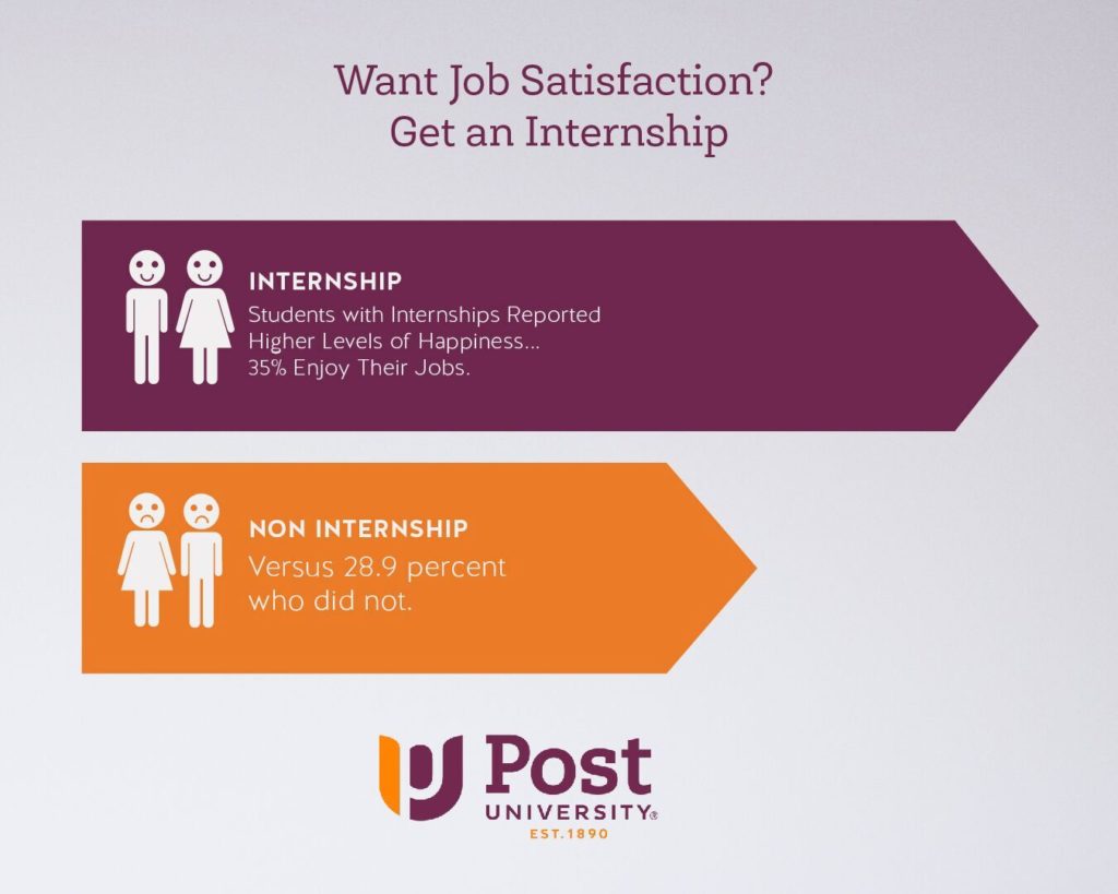 Want job satisfaction? Get an Internship infographic