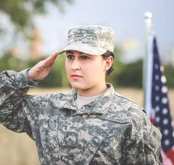 Solider Saluting