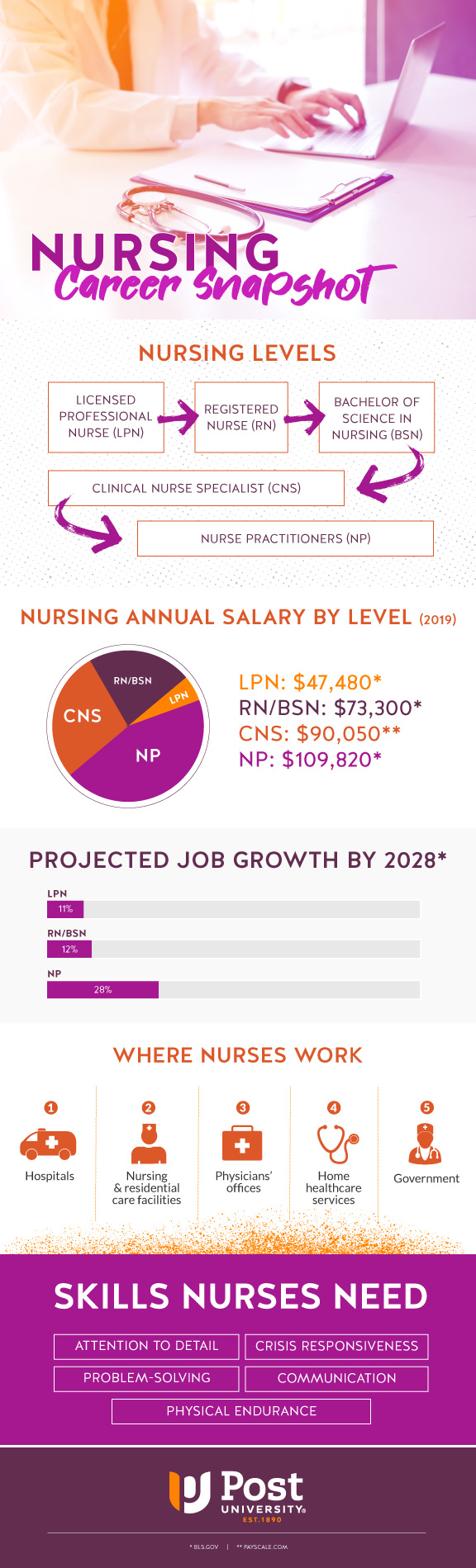 nursing degrees infographic