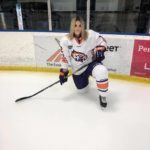 savannah in hockey uniform