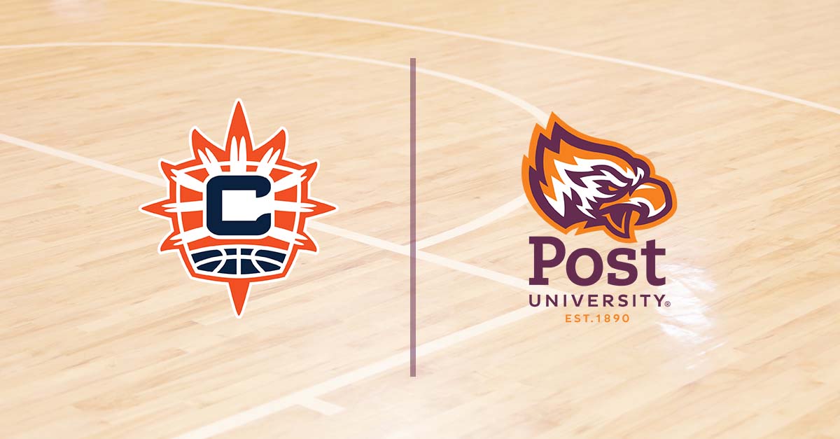 Connecticut Suns logo and Post University logo